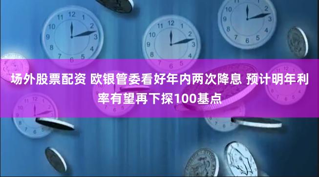 场外股票配资 欧银管委看好年内两次降息 预计明年利率有望再下探100基点